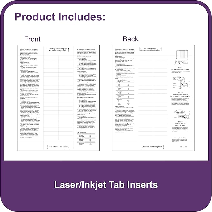 C-Line Sheet Protectors with Index Tabs, Clear Tabs, 2", 11 x 8.5, 8/Set