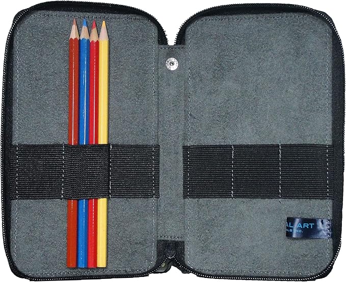Speedball Art Products 256240 24 Pencil Storage Canvas Pencil Case, Rose