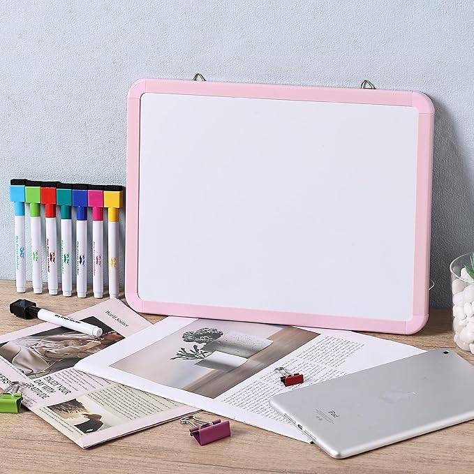 Mr. Pen- White Board, 12.5" x 9.5" with 8 Markers and 2 Magnets, Magnetic Dry Erase Board for Wall