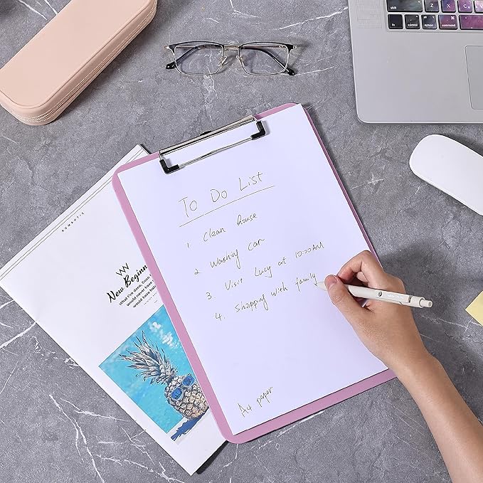Mr. Pen- Plastic Clipboard, 12.5" x 9", 2 Pack, Lavender Mist Clipboard Plastic, Low-Profile Metal Clip with Retractable Hanging Hole