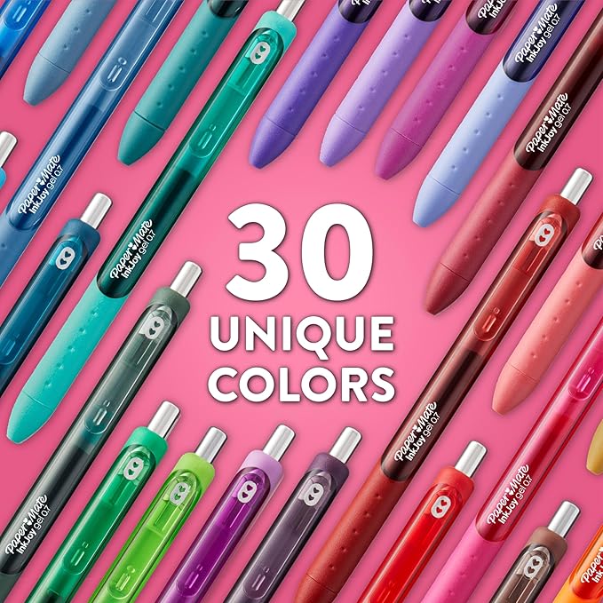 Paper Mate InkJoy Pens, Gel Pens, Fine Point (0.5 mm), Assorted, 14 Count - Back to School, Teacher Supplies, Writing, Journaling