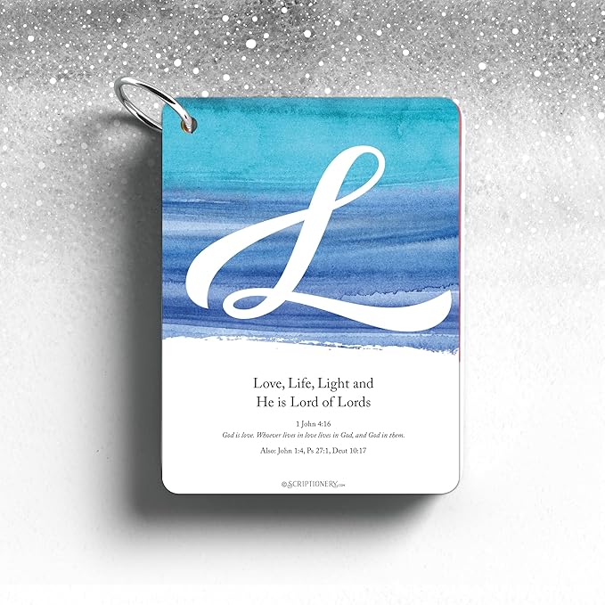 Alphabet of Praise Bible Verse Cards | Scripture Prayer Cards for Women - Character and Attributes of God | Daily Devotional, Meditation and Memory Flashcards, Christian Gifts by Scriptionery