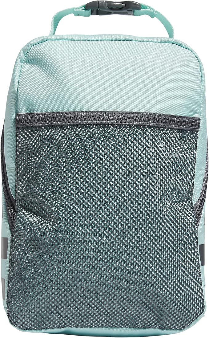 adidas Unisex Santiago Lunch Bag, Insulated School Food Container Box Discontinued, Semi Flash Aqua Blue/Onix Grey/2.0, One Size