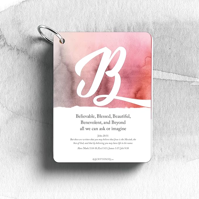 Alphabet of Praise Bible Verse Cards | Scripture Prayer Cards for Women - Character and Attributes of God | Daily Devotional, Meditation and Memory Flashcards, Christian Gifts by Scriptionery