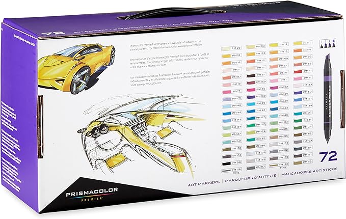 Prismacolor Premier Dual-Ended Art Markers Alcohol Marker Set 72 Count - Assorted Colors Perfect for Adult Coloring Drawing Art Supplies Bible Study Supplies