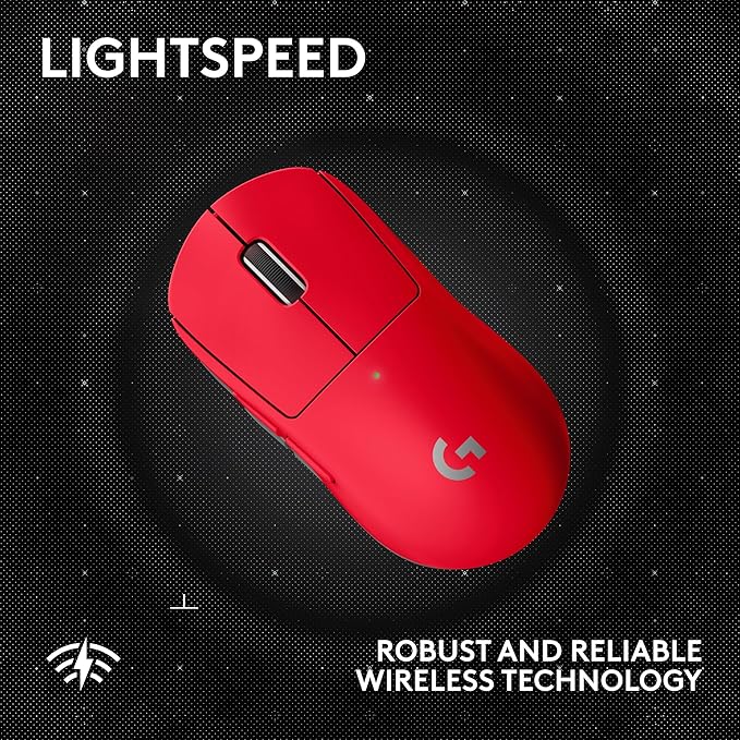 Logitech G PRO X Superlight 2 SE Wireless Gaming Mouse, 60 g pro-Grade Mouse with 5 programmable Buttons, 44K DPI Sensor, 888+ IPS, 1 kHz Report Rate, USB-C Charging for PC/Mac - Red