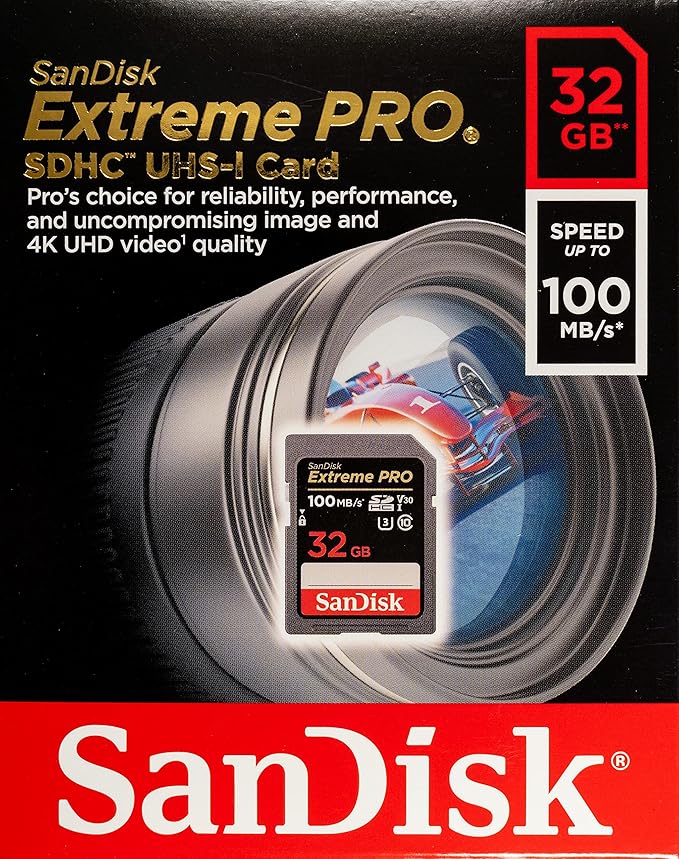 SanDisk 32GB (Two Pack) Extreme Pro Memory Card works with Nikon D3400, D3300, D750, D5500, D5300, D500, AW130, W100, L840 Digital DSLR Camera SDHC 4K V30 UHS-I with Everything But Stromboli Reader