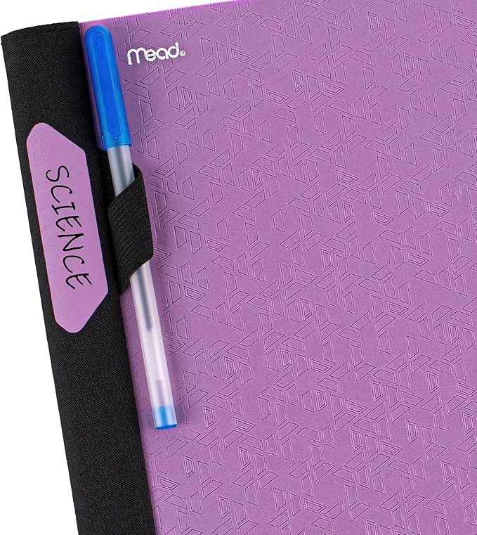 Five Star Advance Spiral Notebook + Study App, 3 Subject, College Ruled Paper, 8-1/2" x 11", 150 Sheets, Spiral Guard, Movable Tabbed Dividers, Amethyst Purple (820060G)