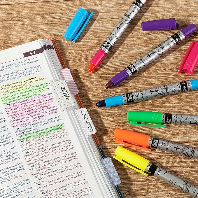 Mr. Pen Bible Highlighters - 10 Pack, No Bleed Gel Highlighters for Bible Marking