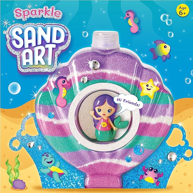 Creativity for Kids Sand Art Kit: Mermaid - Mermaid Gifts for Girls, Sand Art Kits, DIY Craft Kits for Kids (Ages 6+)