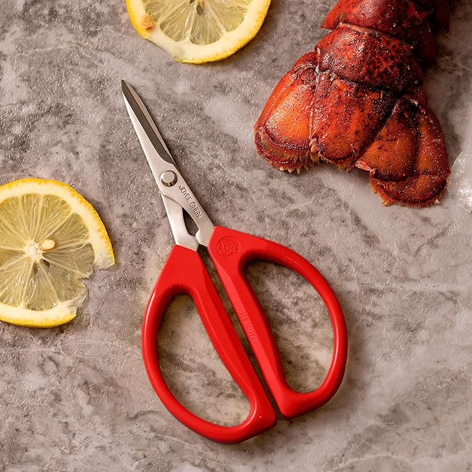 Joyce Chen Original Unlimited Kitchen Scissors All Purpose Kitchen Shears With Comfortable Handles, Red, 2 Pack