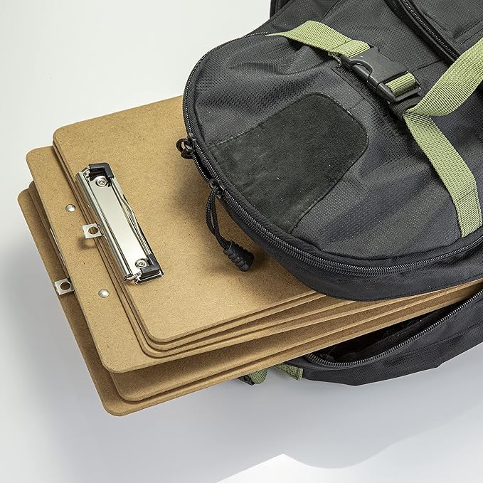 Officemate Recycled Wood Clipboards, Low Profile Clip, 24 Pack Clipboards, Letter Size (9 x 12.5 Inches), Brown (83824)
