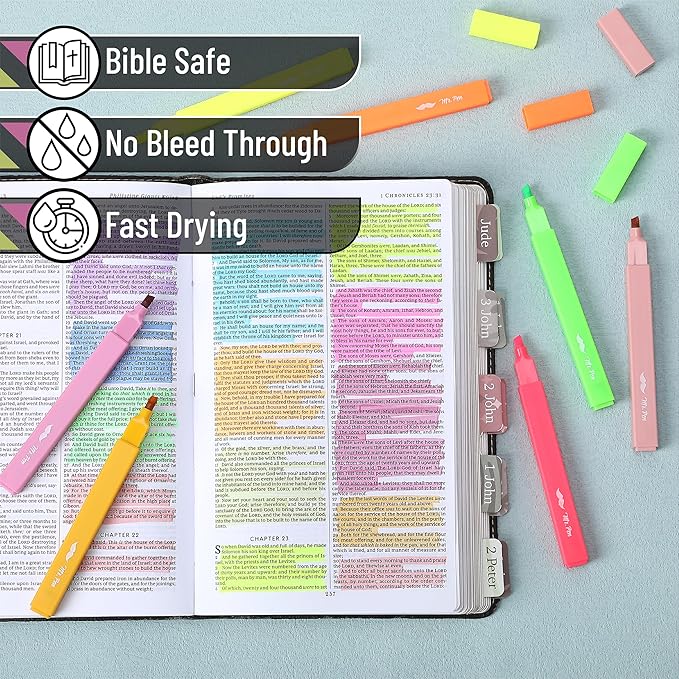 Mr. Pen- Aesthetic Highlighters, 12 pcs, Chisel Tip, Vibrant Colors, Bible Highlighters and Pens No Bleed
