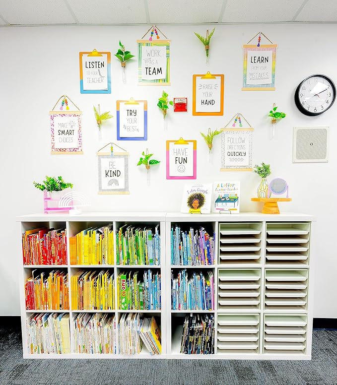 Carson Dellosa Creatively Inspired 17-Piece Classroom Display Bulletin Board Set, Colorful Clipboards, Frames, Bulletin Board Decorations, Inspirational Colorful Classroom Décor