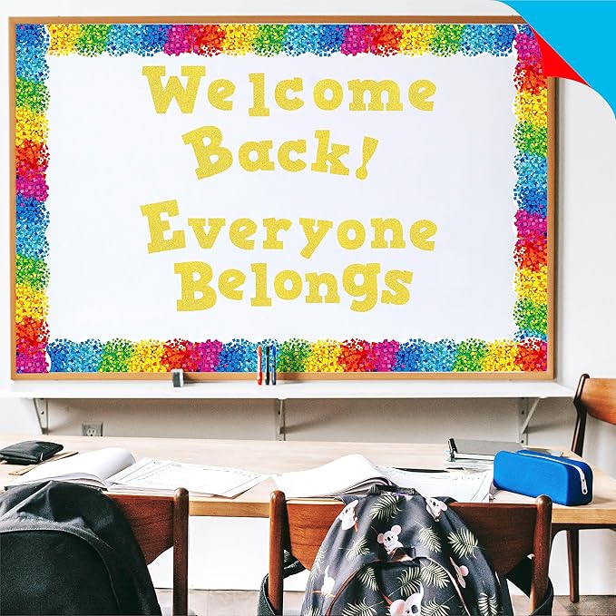 288 PCS Alphabet Combo Set, Gold Glitter Bulletin Board Letters 78pcs Uppercase Letters, 78pcs Lowercase Letters, 0-9 Numbers, Symbols & Punctuation, Chalkboard Classroom Letters for Home School Room