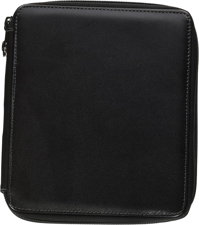 Speedball Art Products Genuine Leather Storage Case for Pencils, Markers, Pens and Art Supplies, Holds Up to 72 Standard Pencils, Black