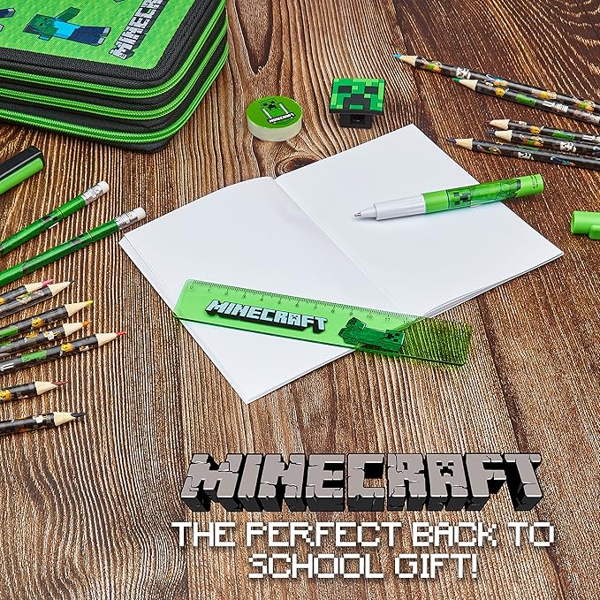 Minecraft Kids Pencil Case Stationery Pens Colored Pencils Notebook School Supplies Gamer Gifts for Boys