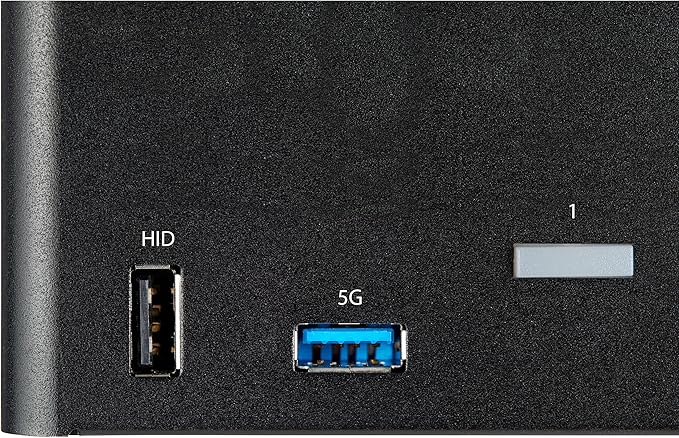 StarTech.com 2 Port Triple Monitor DisplayPort KVM Switch - 4K 60Hz UHD HDR - Desktop DP 1.2 KVM with 2 Port USB 3.0 Hub (5Gbps) & 4X USB 2.0 HID Ports, Audio - Hotkey Switching - TAA (SV231TDPU34K)