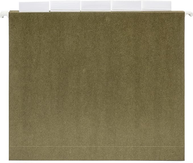 Blue Summit Supplies 25 Pack Extra Capacity Hanging File Folders Letter Size, Expandable Hanging File Folders, Heavy Duty 2 Inch Expansion, Designed for Wide, Bulky Files and Charts