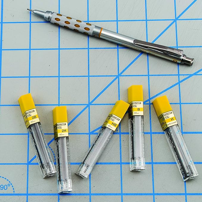 Pentel Super Hi-Polymer Lead Refill, 0.9mm Thick, 2H, 180 Pieces of Lead (50-9-2H)