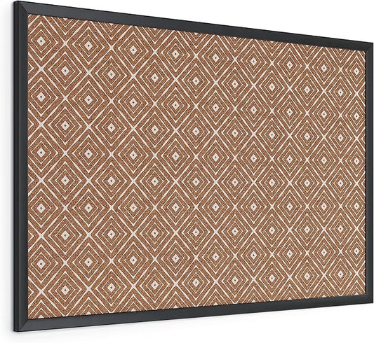 U Brands Fashion Cork Bulletin Board, 36 X 24 Inches, Black Wood Frame